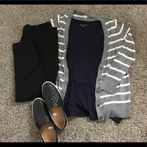 Striped Boyfriend Cardigan